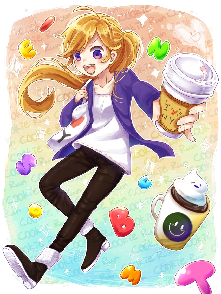 coffee cookie and mocha delight (cookie run and 1 more) drawn by zokunya