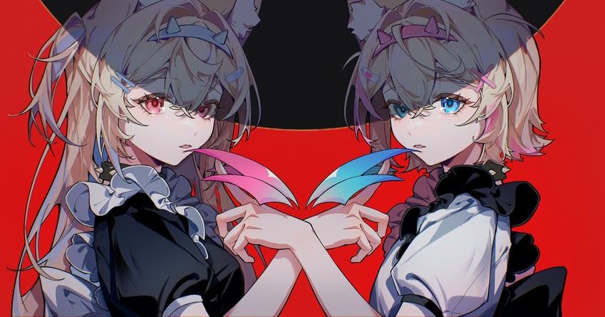 fuwawa abyssgard and mococo abyssgard (hololive and 2 more) drawn by ying_he