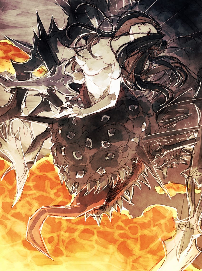 chaos witch quelaag (dark souls and 1 more) drawn by togeppoi