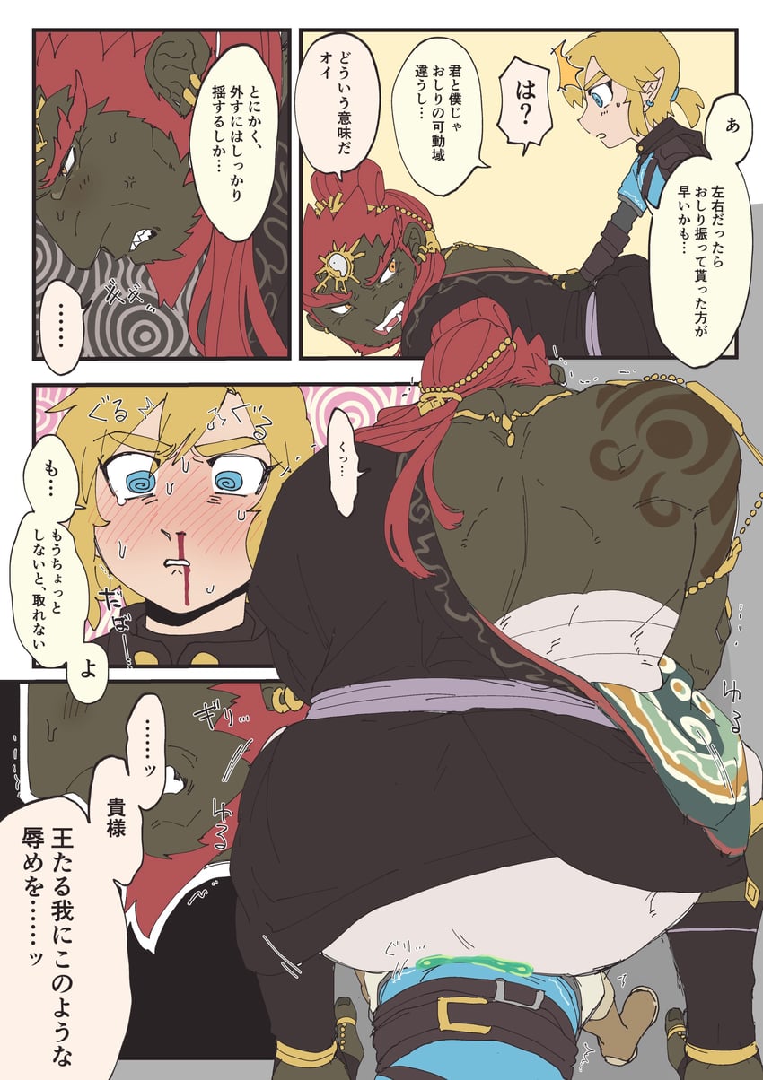 link and ganondorf (the legend of zelda and 1 more) drawn by uminasimisosiru