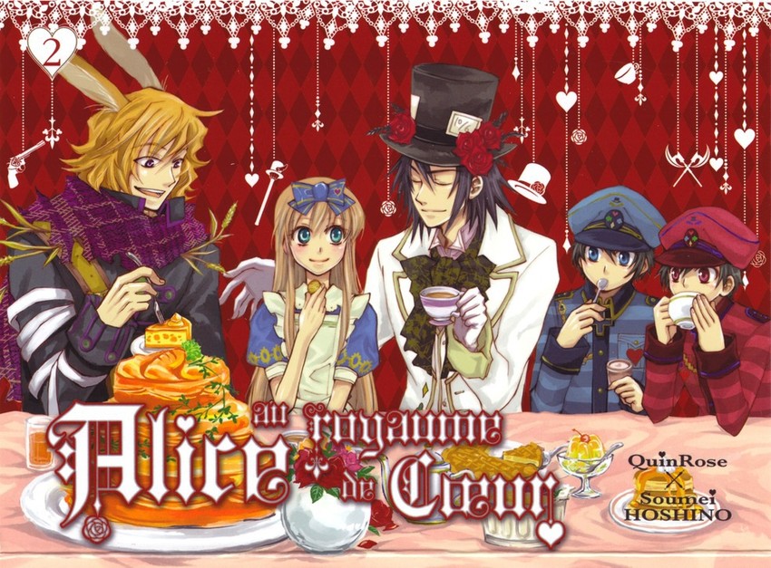 alice liddell, blood dupre, elliot march, tweedledee, tweedledum, and 2 more (heart no kuni no alice)