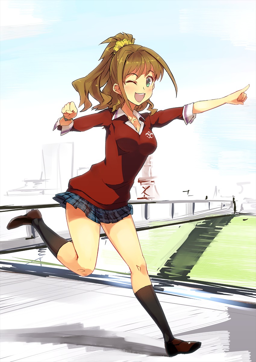 hino akane (idolmaster and 1 more) drawn by kusanagi_kaoru