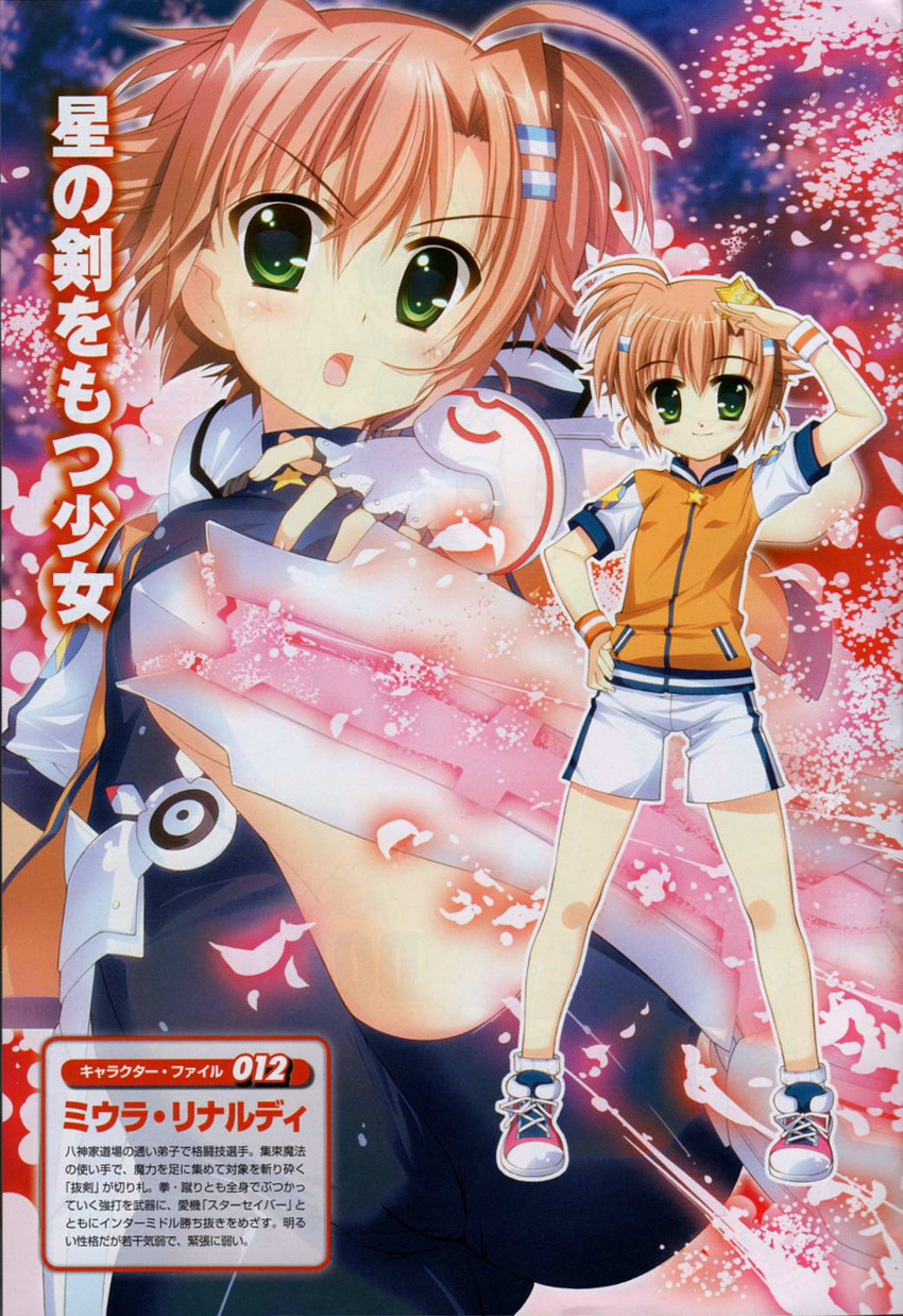 miura rinaldi and star saber (lyrical nanoha and 1 more) drawn by fujima_takuya