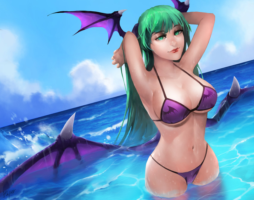 morrigan aensland (darkstalkers) drawn by korhiper