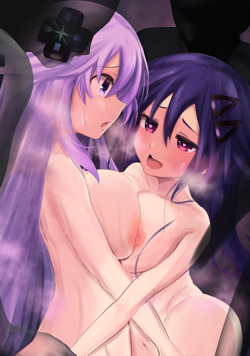 tennouboshi uzume, adult neptune, and ankokuboshi kurome (neptune and 1 more) drawn by misaki_(nounaikakusan)