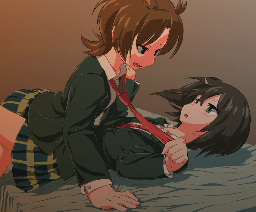 ikeno kaede and iizuka yuzu (sakura trick) drawn by sekaihebi