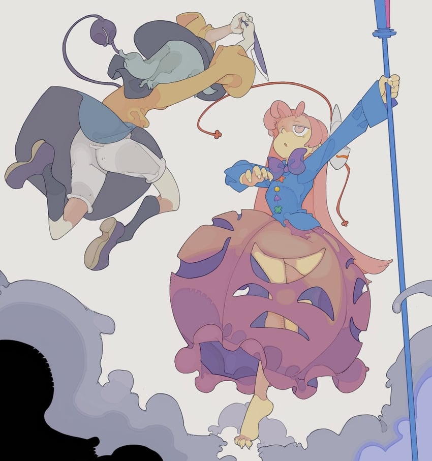 komeiji koishi and hata no kokoro (touhou and 1 more) drawn by bolos