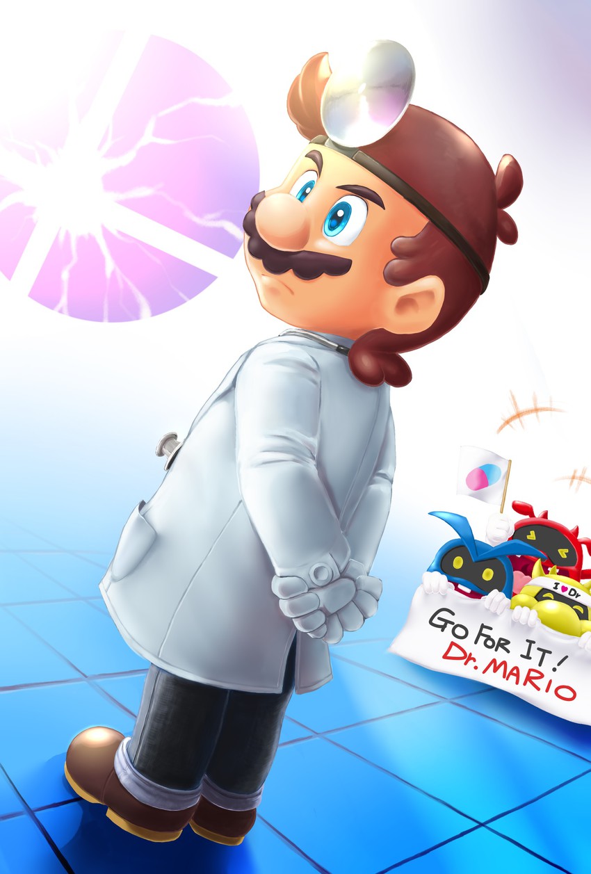 mario, dr. mario, virus, chill, fever, and 1 more (mario and 2 more) drawn by kakalon