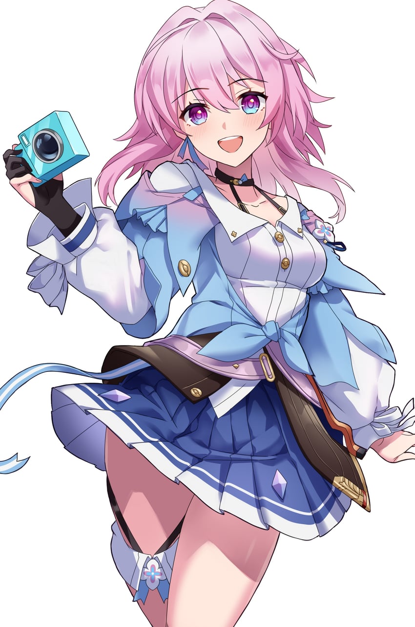 march 7th (honkai and 1 more) drawn by derori