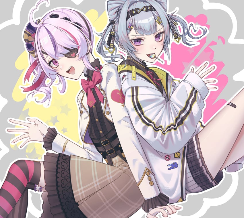 maria marionette and zaion lanza (nijisanji and 1 more) drawn by manasuke_(_ninoninini)