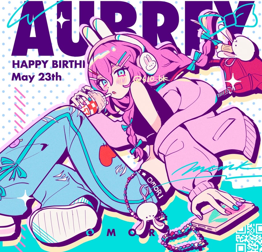 mr. plantegg, cupcake bunny, aubrey, and forest bunny? (omori) drawn by 610_bk
