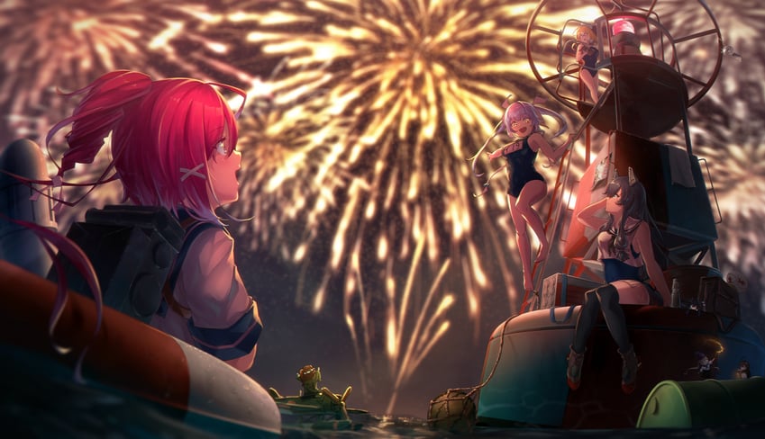 fairy, i-19, i-8, i-168, and i-47 (kantai collection) drawn by i-coat