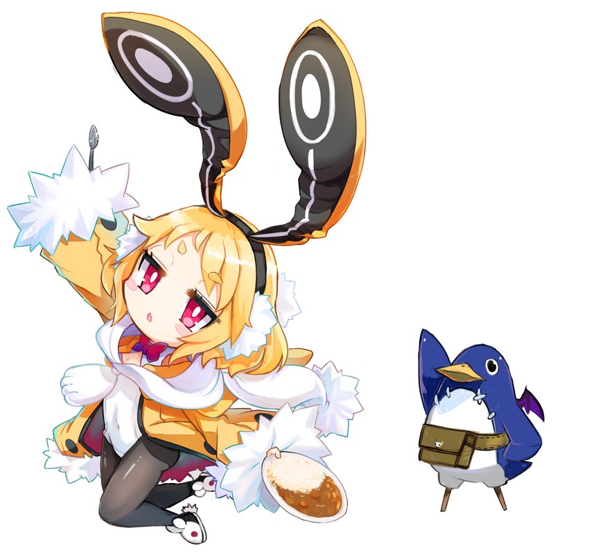 prinny and usalia (disgaea and 1 more) drawn by mai_mai_(okomeya)