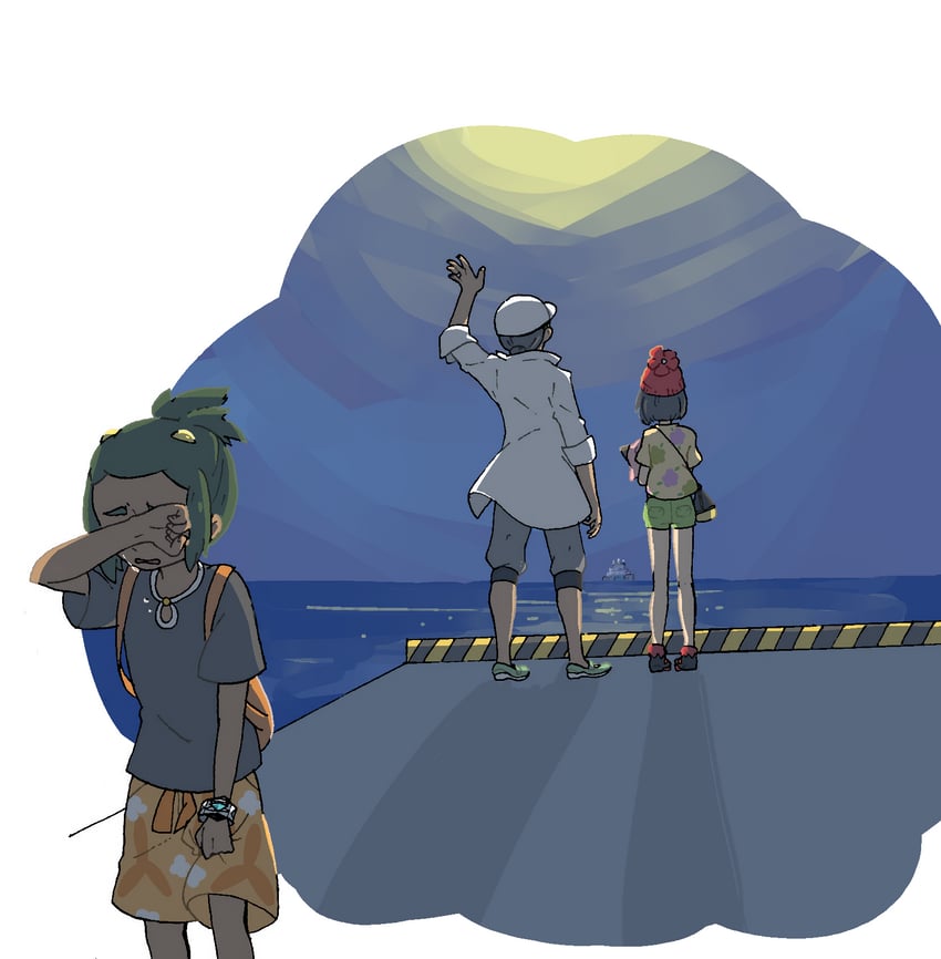 selene, hau, clefairy, and professor kukui (pokemon and 1 more) drawn by miu_(miuuu_721)