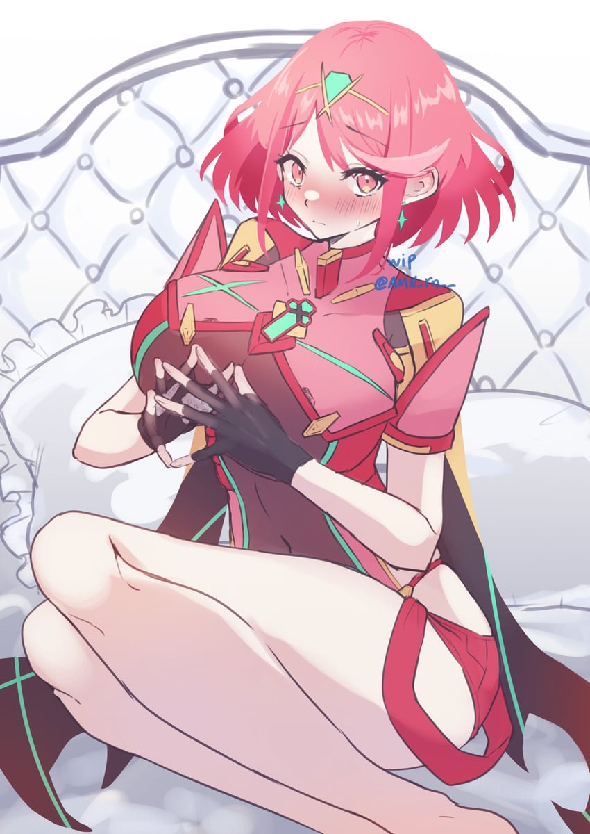 pyra (xenoblade chronicles and 1 more) drawn by amanoru_mozuku