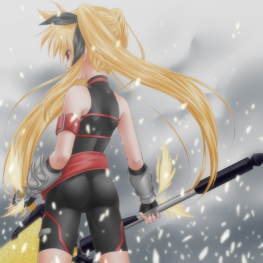 fate testarossa and bardiche (lyrical nanoha and 2 more) drawn by shinozuki_takumi