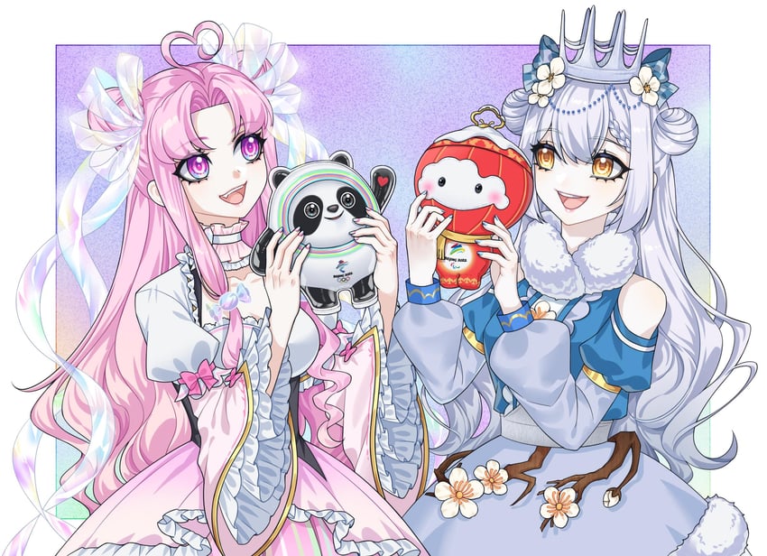 bing dwen dwen and shuey rhon rhon (original and 3 more) drawn by kumu_zaisheng