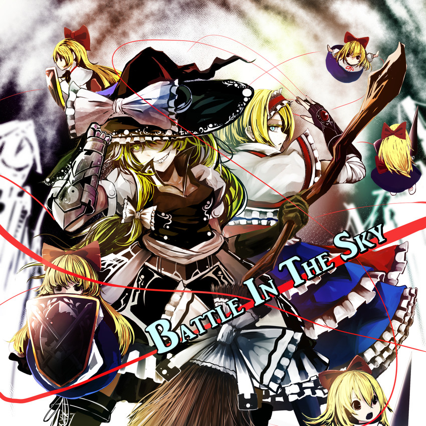 kirisame marisa, alice margatroid, and shanghai doll (touhou and 1 more) drawn by jonasan_(bad-t)