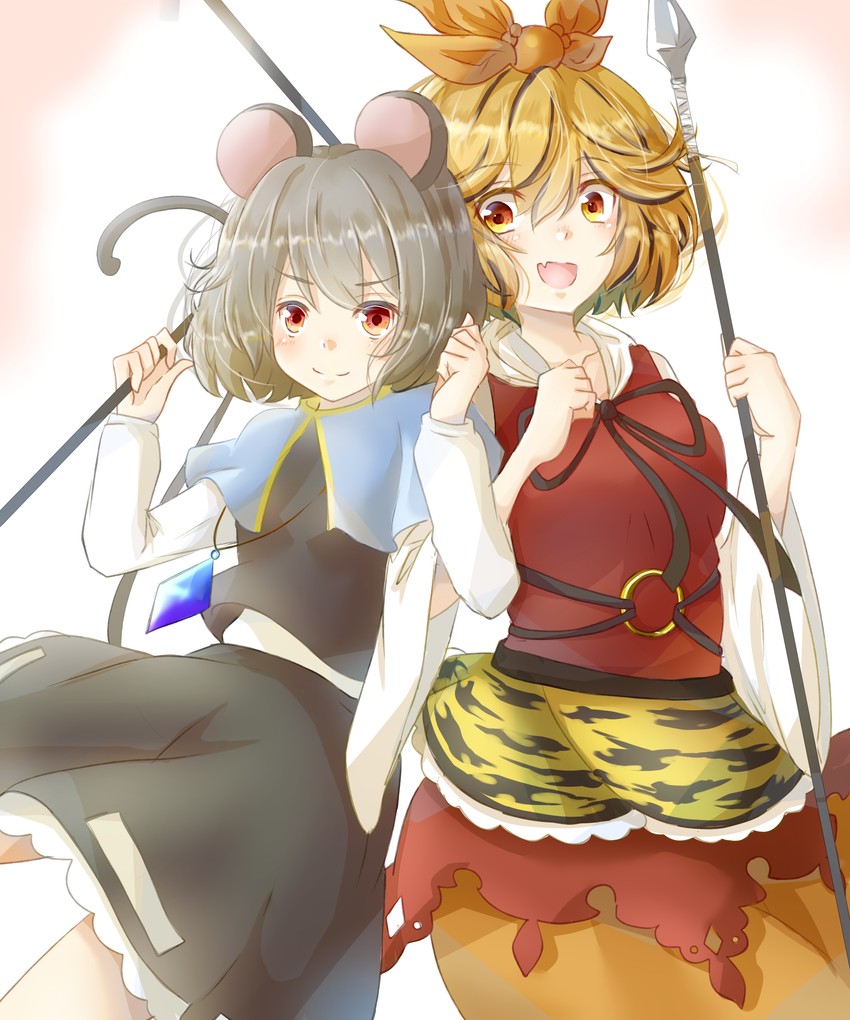 nazrin and toramaru shou (touhou) drawn by gumi_(fwjn7284)