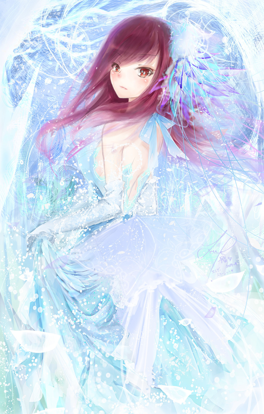 erza scarlet (fairy tail and 1 more) drawn by sanae_(jomill04)