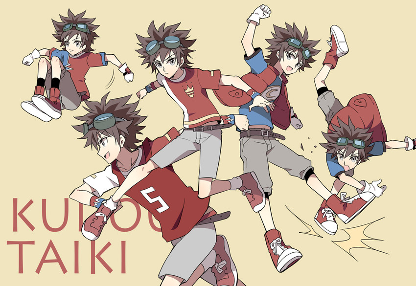 kudou taiki (digimon and 1 more) drawn by xhouz