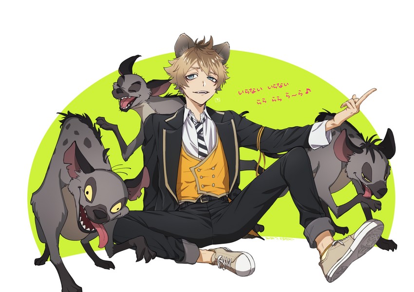 ruggie bucchi, shenzi, ed, and banzai (twisted wonderland and 1 more) drawn by smskt_25