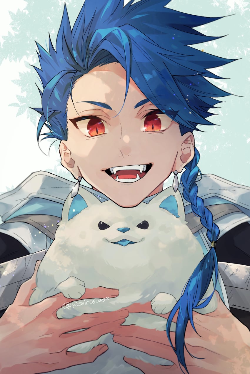cu chulainn and setanta (fate and 1 more) drawn by kajijii