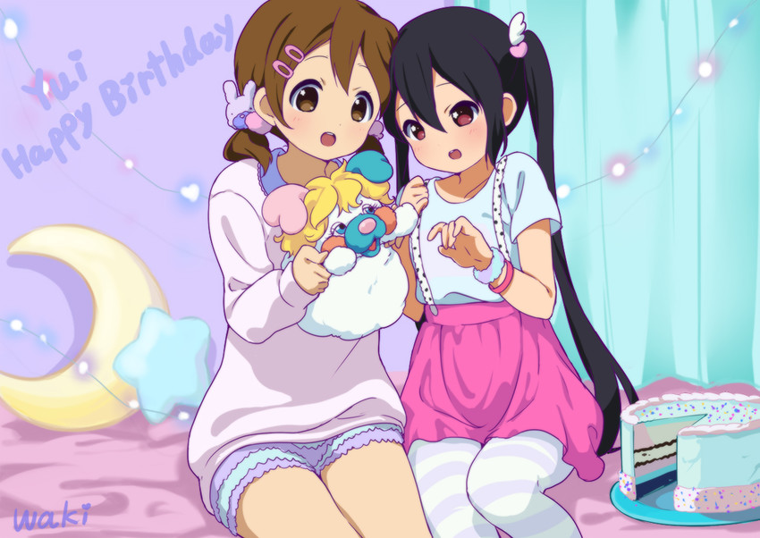 nakano azusa and hirasawa yui (k-on!) drawn by neki_(wakiko)