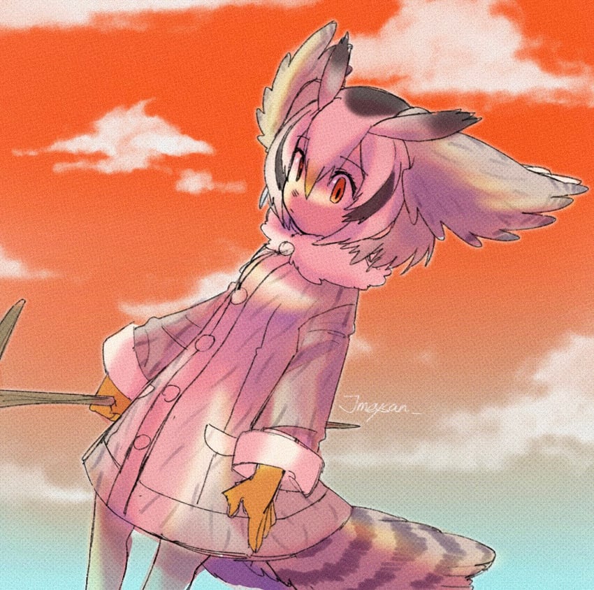 northern white-faced owl (kemono friends) drawn by jmeysan