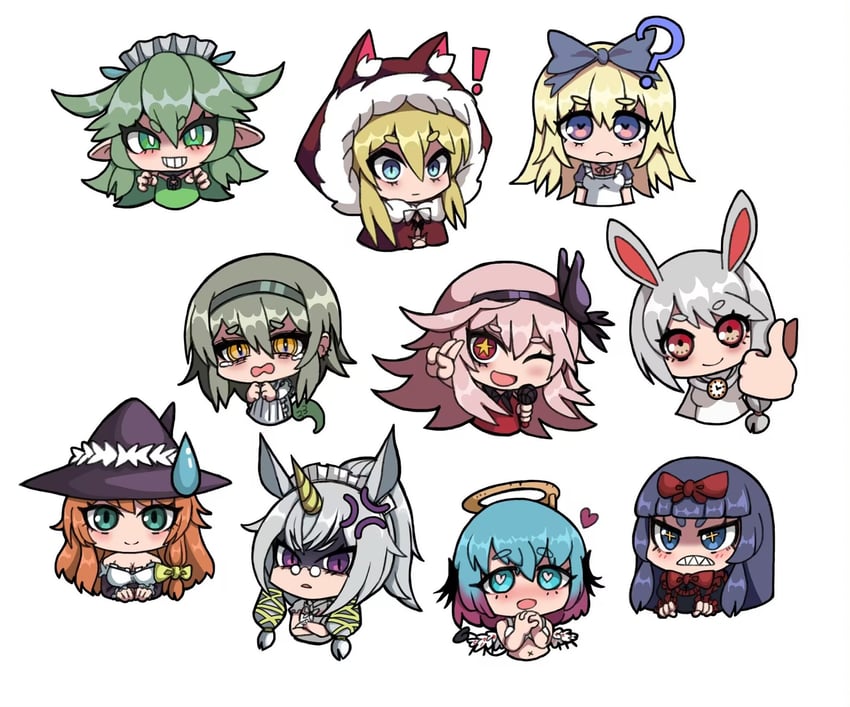 alice, red hood, leaf, mabel, node, and 5 more (black souls and 1 more) drawn by koshou_shou_mitsu