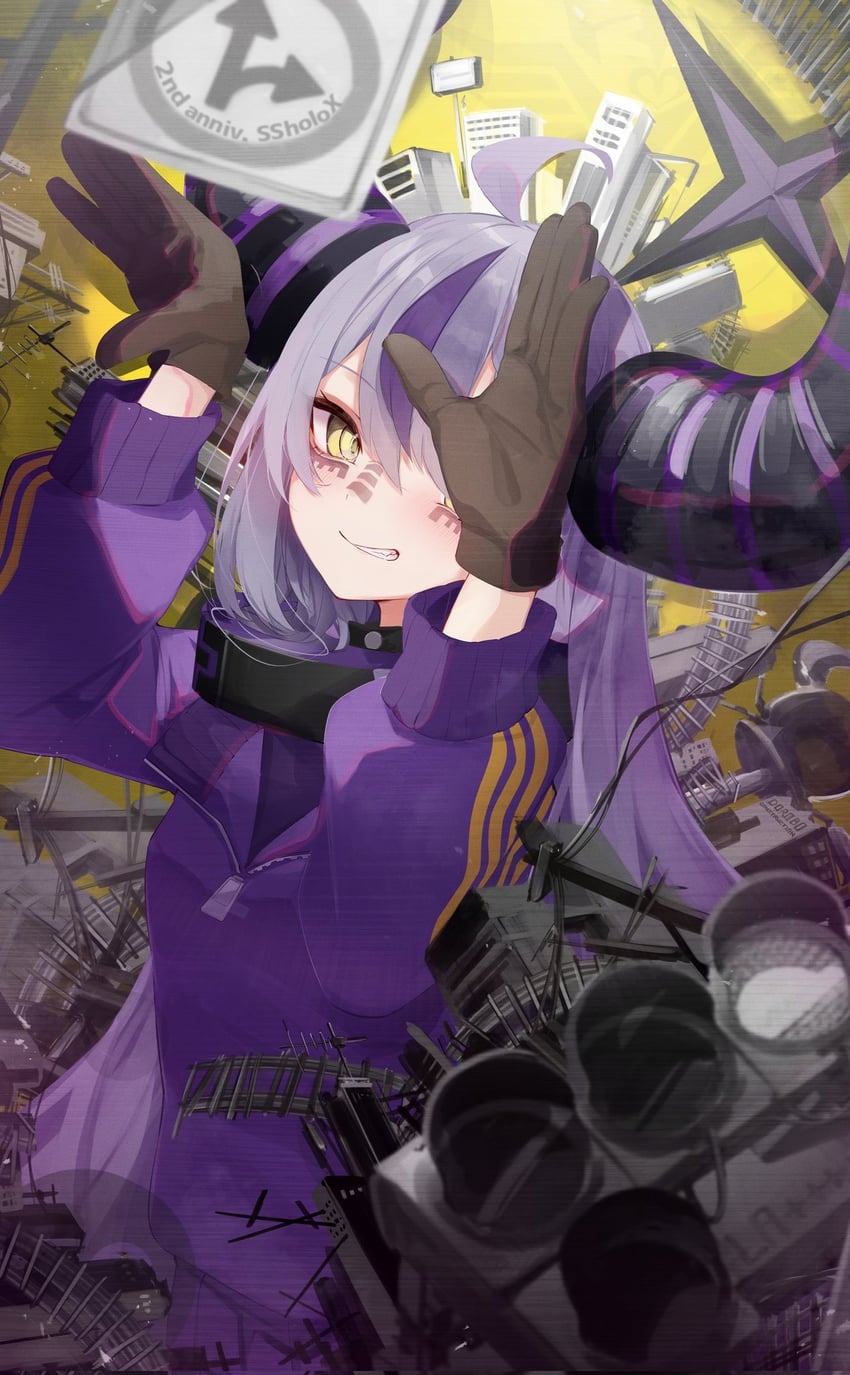 la+ darknesss (hololive and 1 more) drawn by motoi_(croa76)