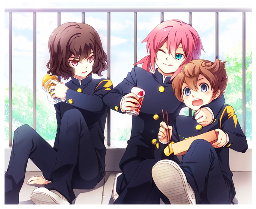 kirino ranmaru, shindou takuto, and matsukaze tenma (inazuma eleven and 1 more) drawn by daqshu