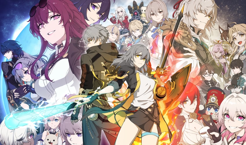 trailblazer, stelle, kafka, march 7th, caelus, and 20 more (honkai and 1 more) drawn by hepa