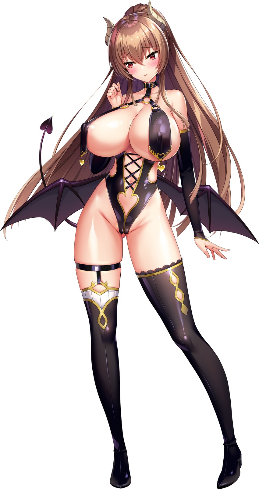 yumegasaki mako (motto! haramase! honoo no oppai isekai chou ero succubus gakuen!) drawn by derauea