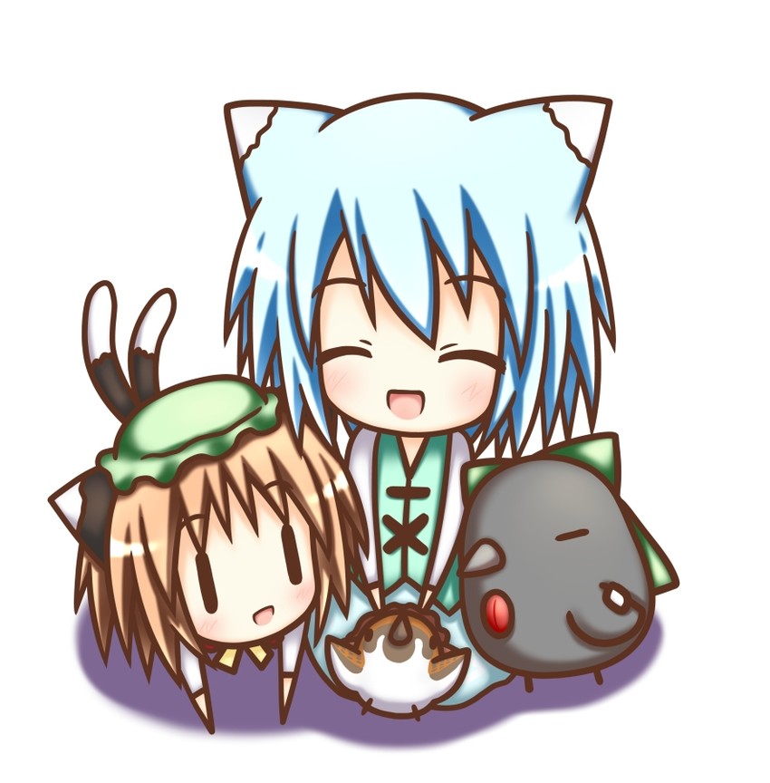 chen, reiuji utsuho, tatara kogasa, and mystia lorelei (touhou) drawn by hestia_(neko_itachi)