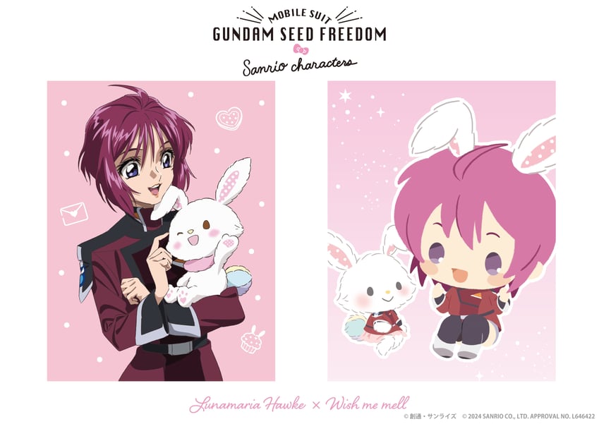 lunamaria hawke and wish me mell (gundam and 4 more)