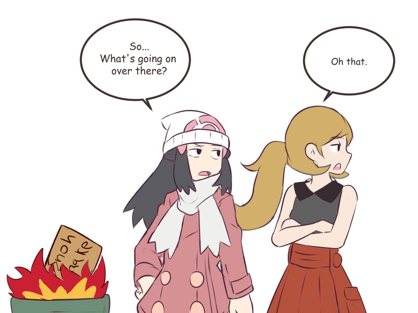 dawn and serena (pokemon and 3 more) drawn by rainyazurehoodie