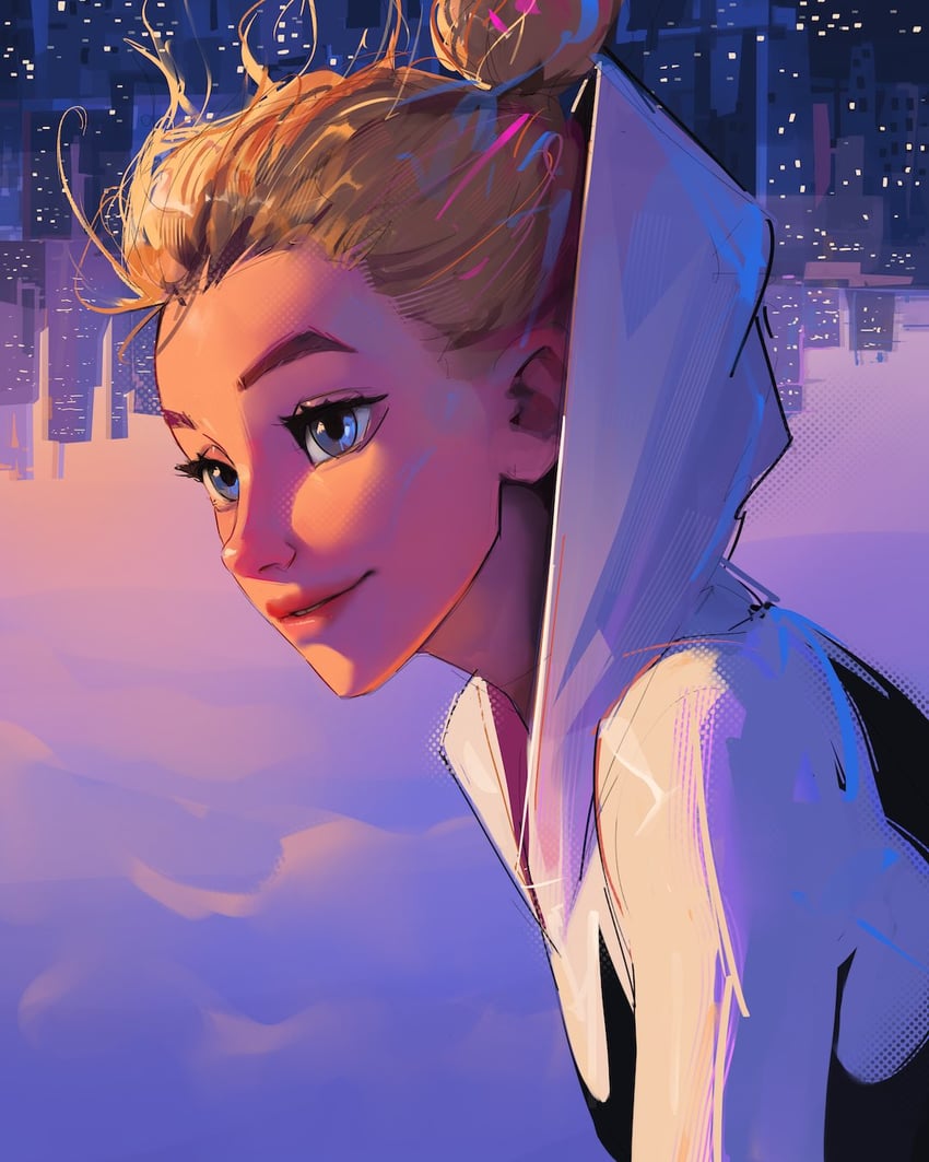 spider-gwen and gwen stacy (marvel and 3 more) drawn by sam_yang