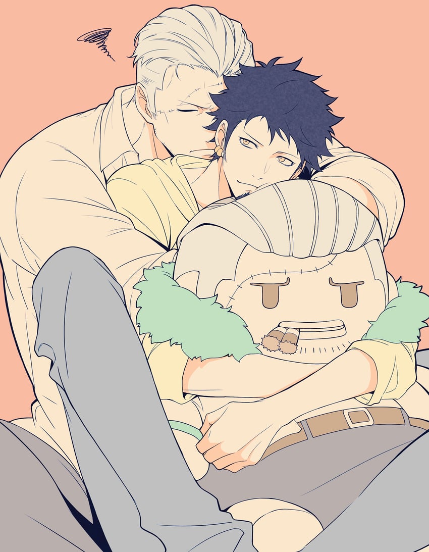 trafalgar law and smoker (one piece) drawn by mi_(mi_490ni)