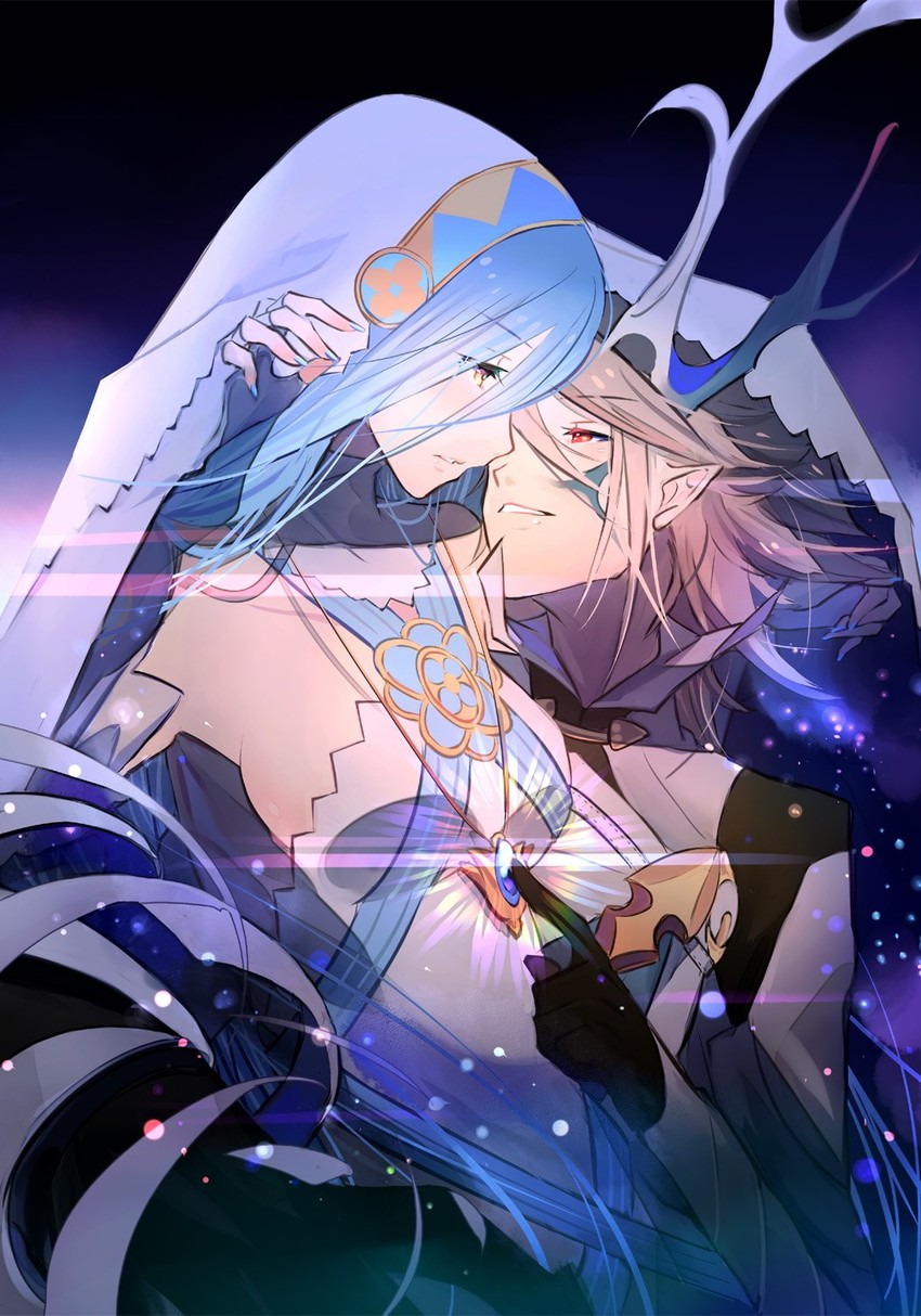 azura and male corrin (fire emblem and 1 more) drawn by kariya_(mizore)