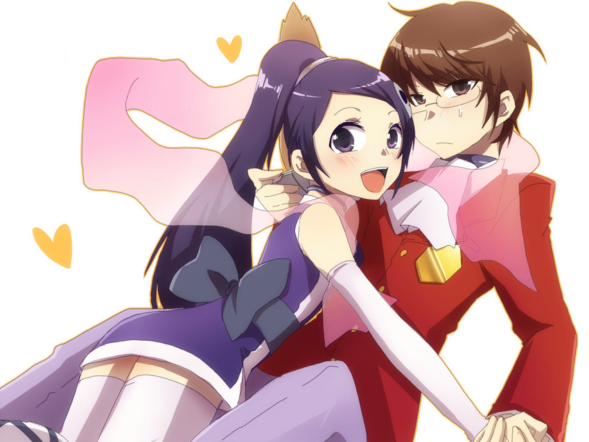 elysia de lute ima and katsuragi keima (kami nomi zo shiru sekai) drawn by you_(kimito)