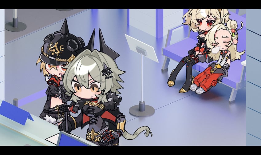 burnice white, luciana de montefio, caesar king, and piper wheel (zenless zone zero) drawn by sanada_ima