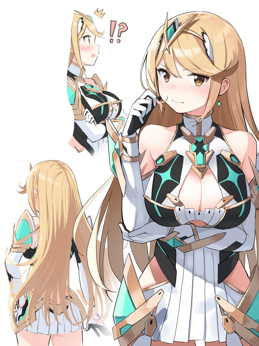 mythra (xenoblade chronicles and 1 more) drawn by mameroku