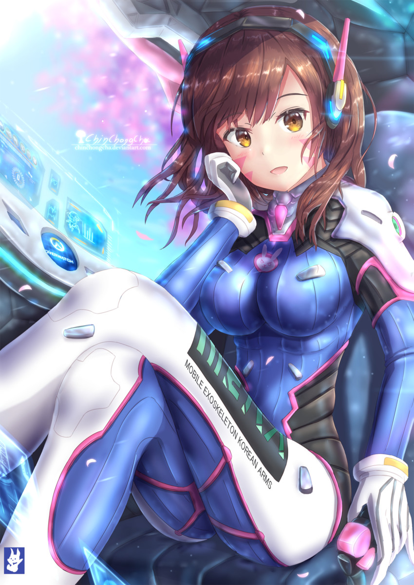 d.va (overwatch and 1 more) drawn by chinchongcha