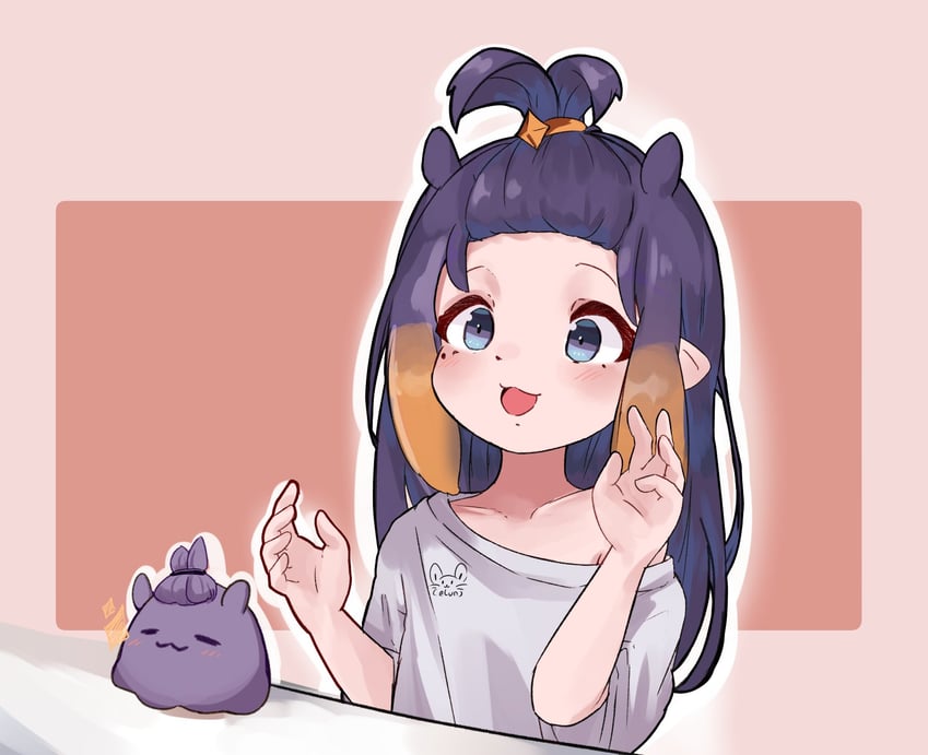 ninomae ina'nis and takodachi (hololive and 1 more) drawn by elun_(elun_00)