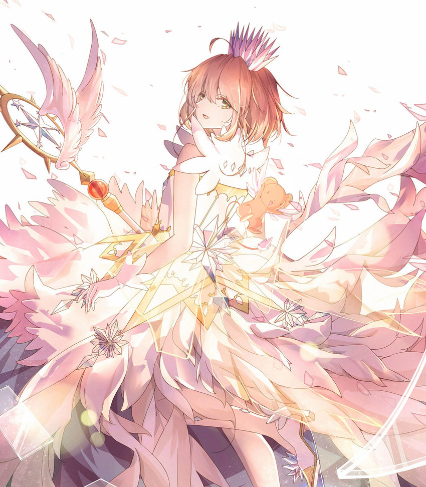kinomoto sakura and kero (cardcaptor sakura and 1 more) drawn by zhong_chai