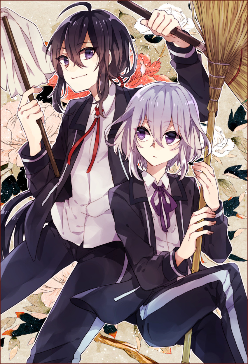 namazuo toushirou and honebami toushirou (touken ranbu) drawn by mayoko_na_kuroneko