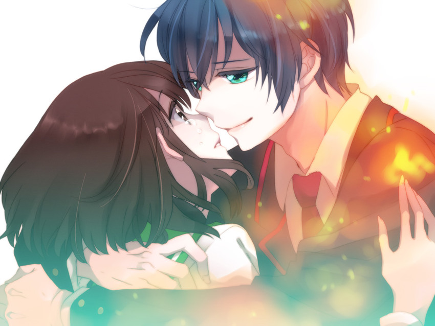 takakura shouma and oginome ringo (mawaru penguindrum) drawn by suzushiro