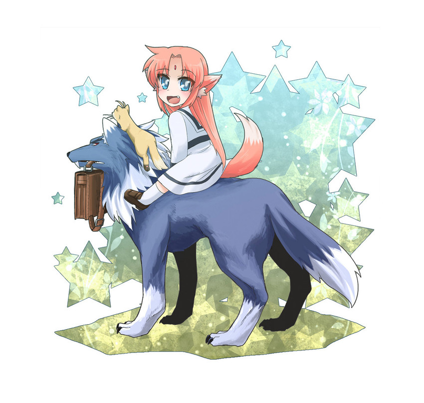 yuuno scrya, zafira, and arf (lyrical nanoha and 1 more) drawn by ebi_no_hito