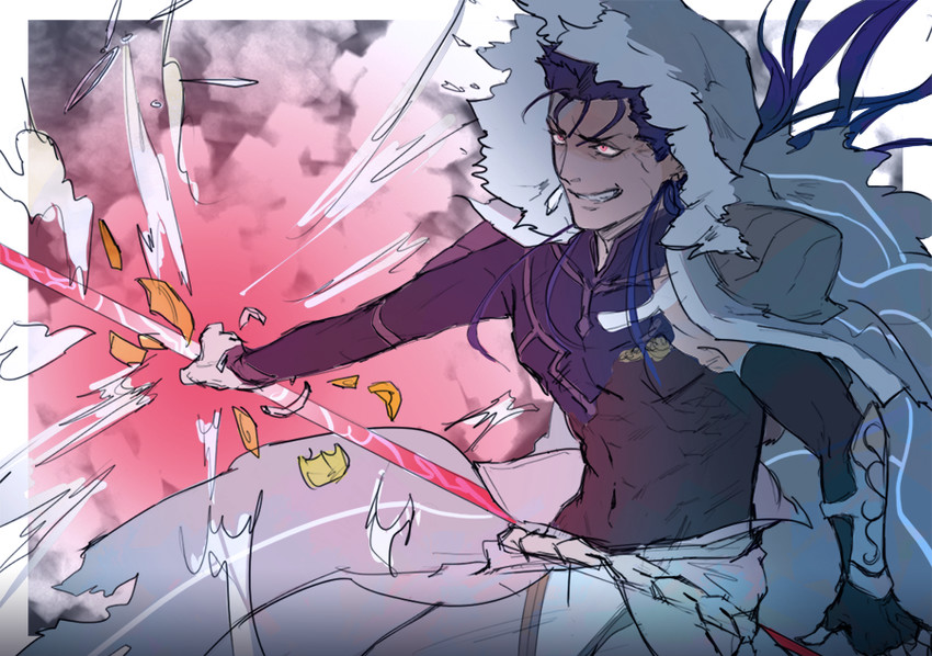 cu chulainn (fate and 1 more) drawn by anbasa
